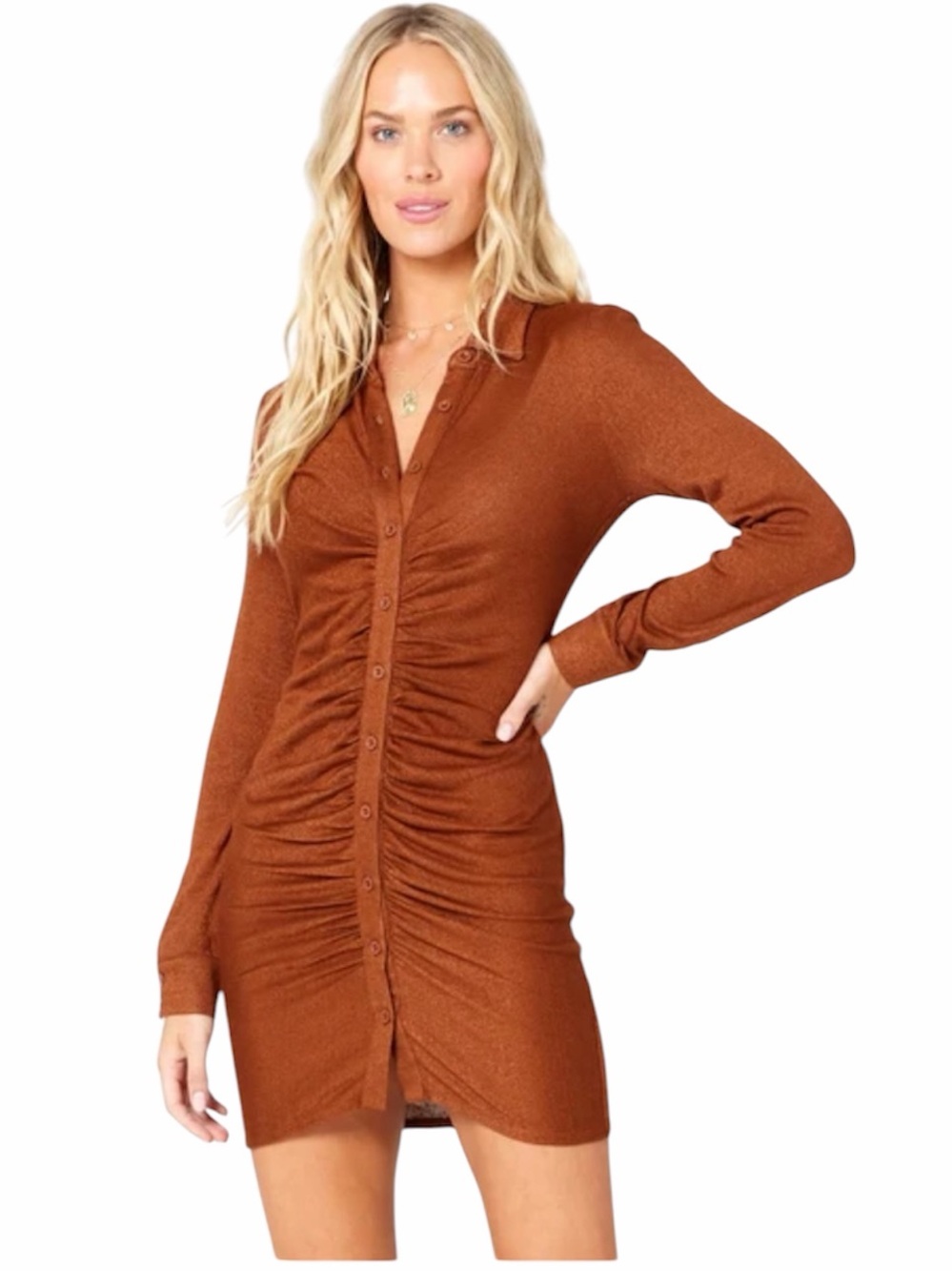 L*Space | Women’s Scarlett Dress in Spice Button Down Front Size XS NWT